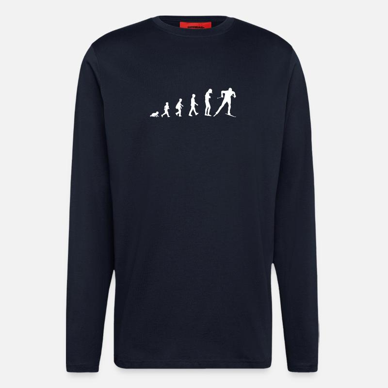 Development from baby to skier - Longsleeve - made by SPREAD - DARK NAVY