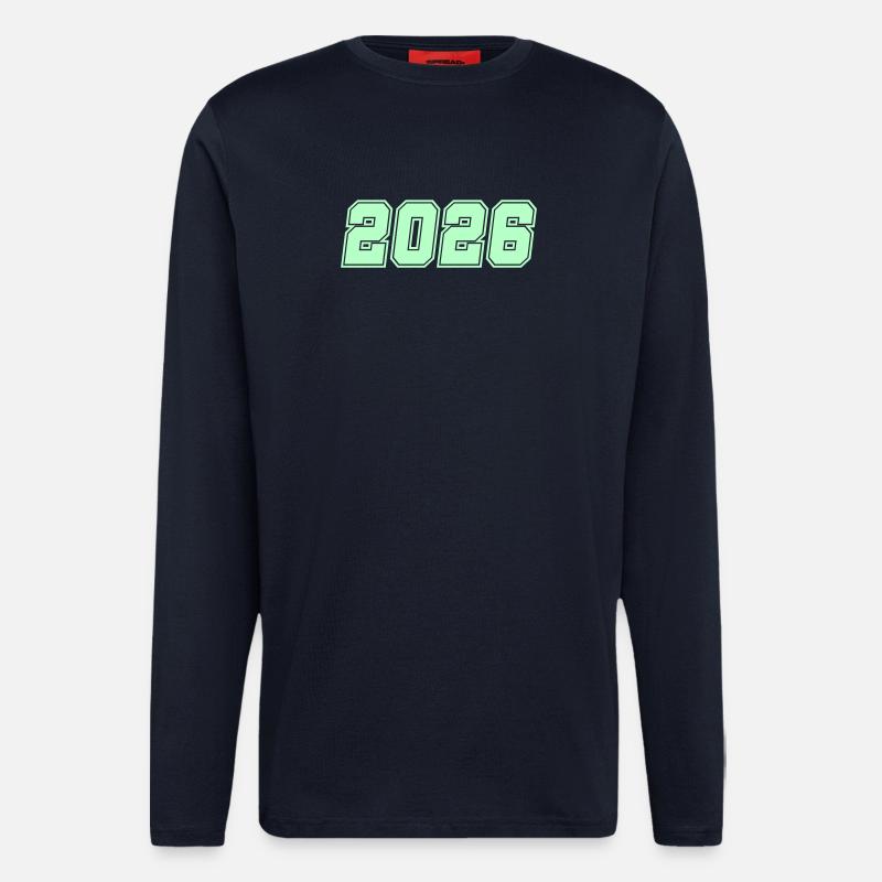 2026-- - Manches longues bio décontracté fabriqué en UE - DARK NAVY
