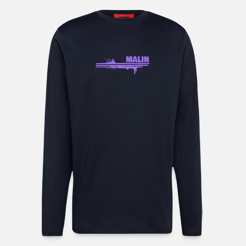 Geschenk für Malin - Langarmshirt - made by SPREAD  - DARK NAVY