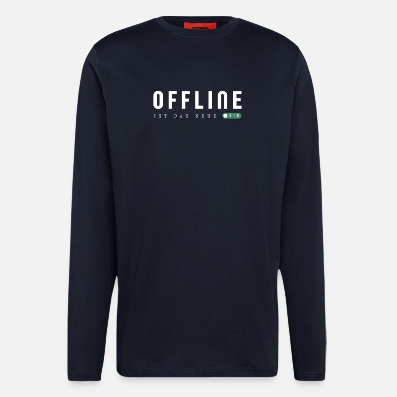 Offline is the new bio - Longsleeve - made by SPREAD  - DARK NAVY