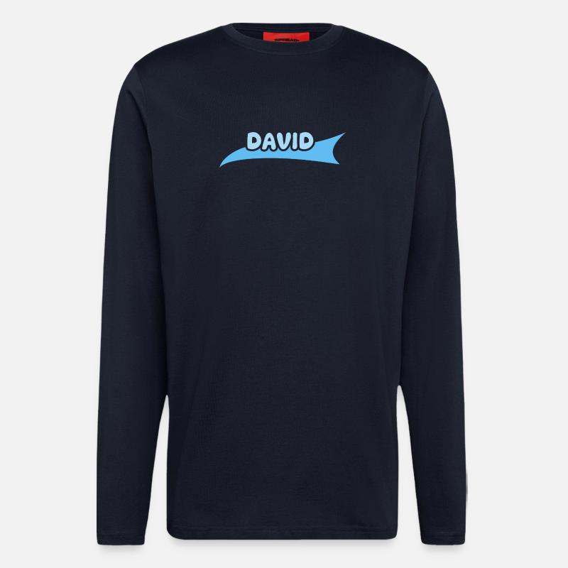 First name David - Longsleeve - made by SPREAD  - DARK NAVY