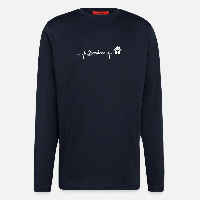 HausHerz Herzschlag Script - Longsleeve - made by SPREAD  - DARK NAVY