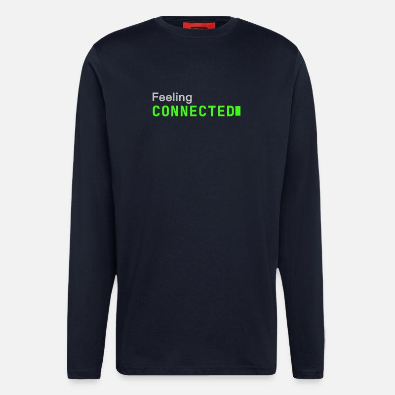 Feeling connected | Developer mood - Longsleeve - made by SPREAD - DARK NAVY