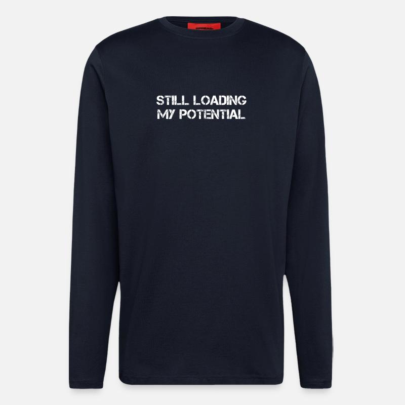 Still Loading My Potential - Longsleeve - made by SPREAD  - DARK NAVY