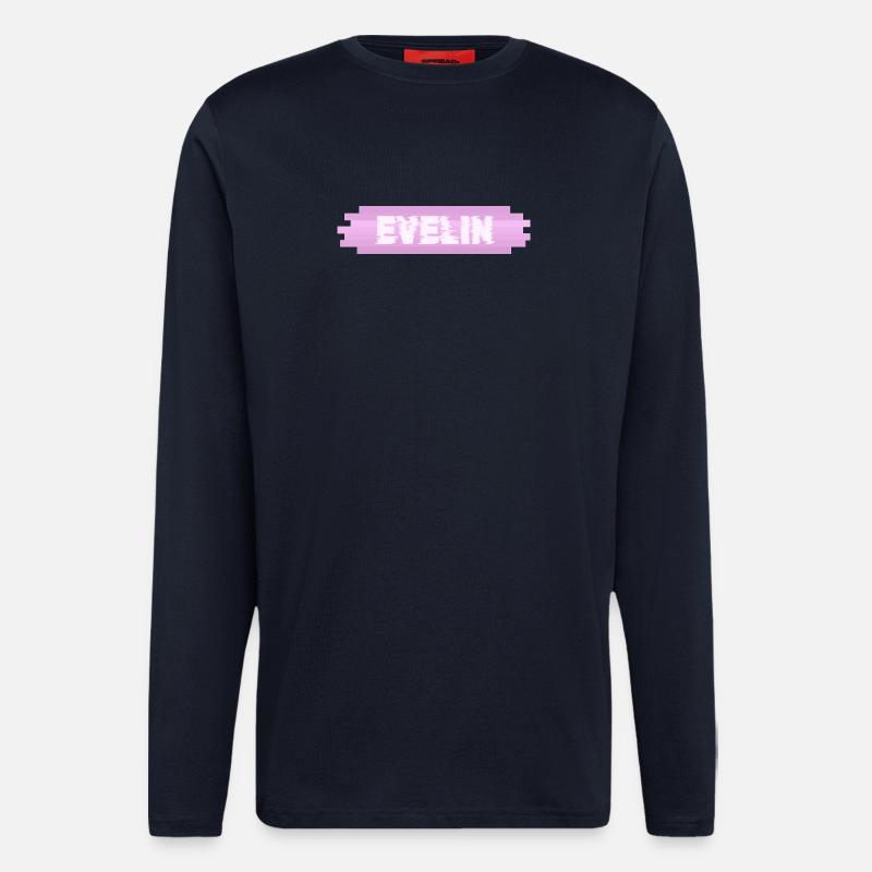 Geschenk für Evelin - Langarmshirt - made by SPREAD  - DARK NAVY