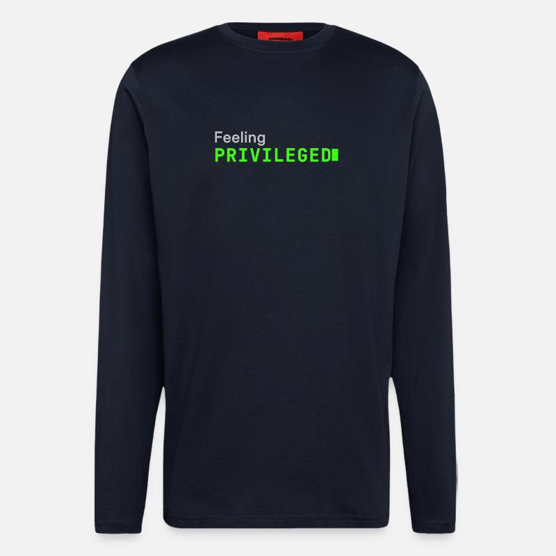 Feeling Privileged | Developer mood - Langarmshirt - made by SPREAD - DARK NAVY