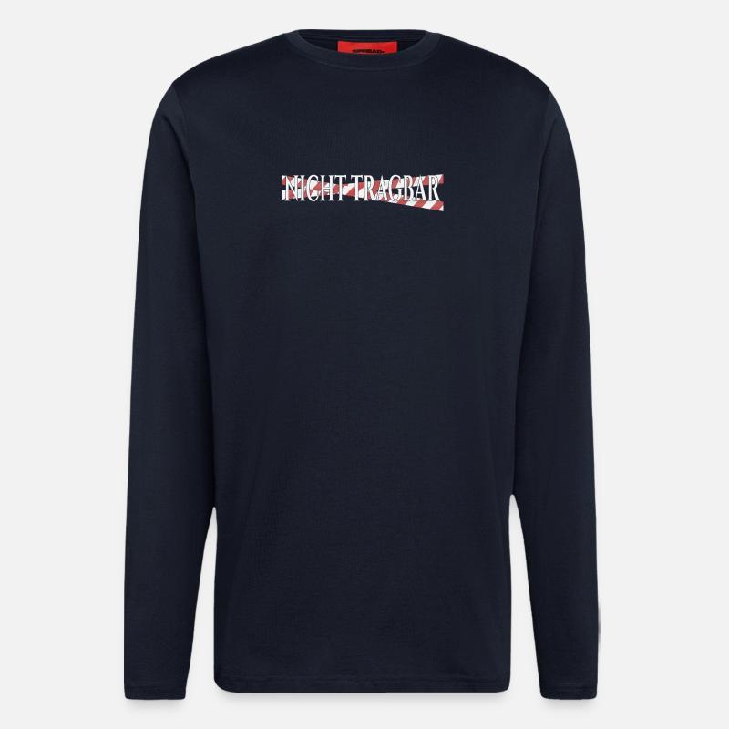 Inportable – Déclaration d’humour noir - Manches longues bio décontracté fabriqué en UE - DARK NAVY