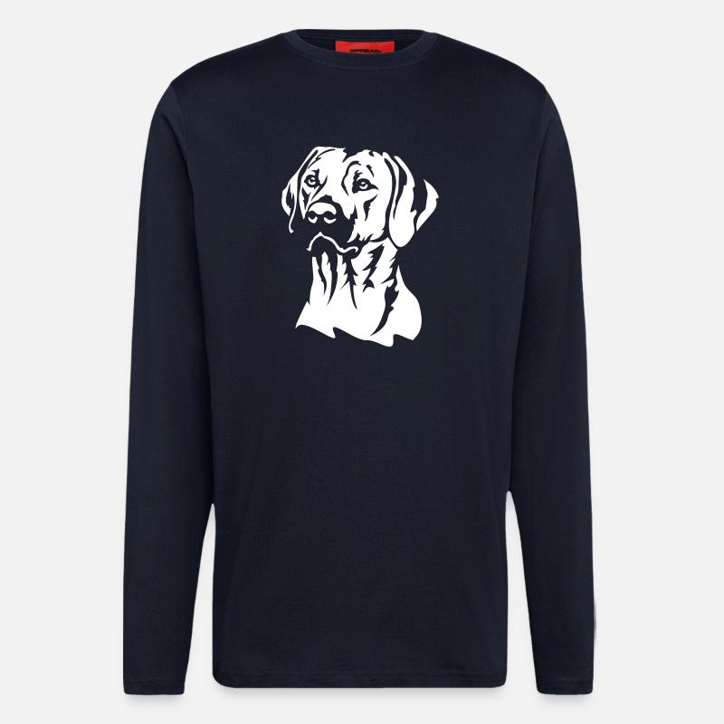 Rhodesian Ridgeback Head "Black Edition" - Longsleeve - made by SPREAD  - DARK NAVY