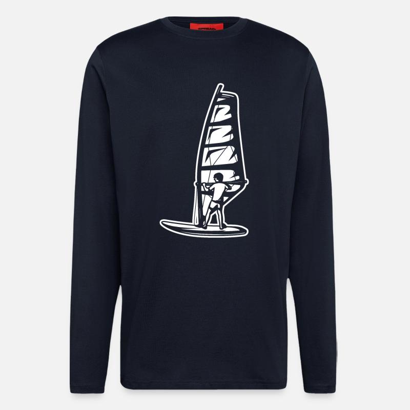Windsurfer Junge - Langarmshirt - made by SPREAD  - DARK NAVY