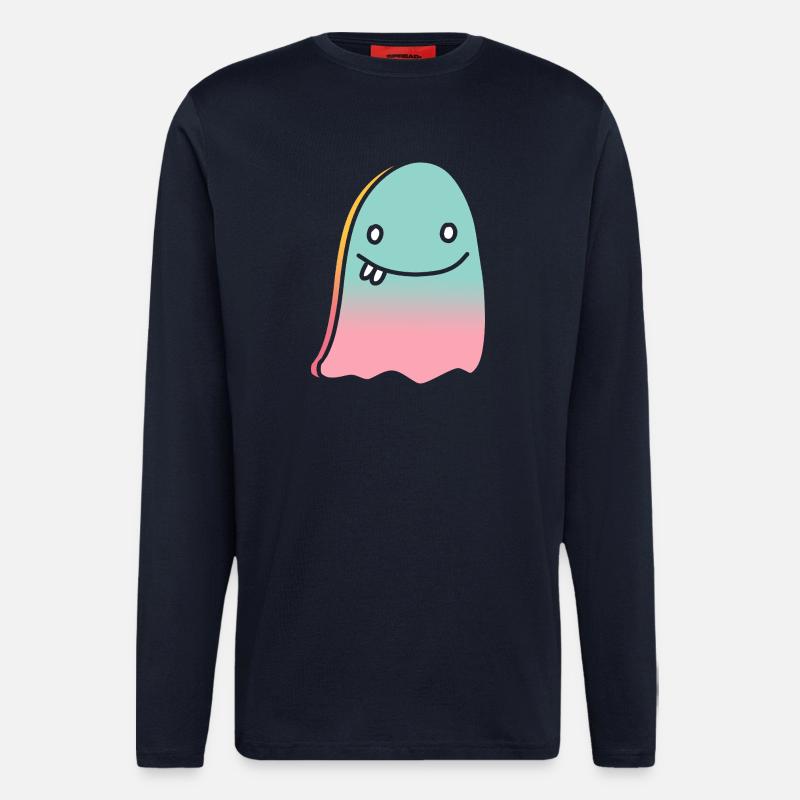 Geist doodle gradient - Langarmshirt - made by SPREAD  - DARK NAVY
