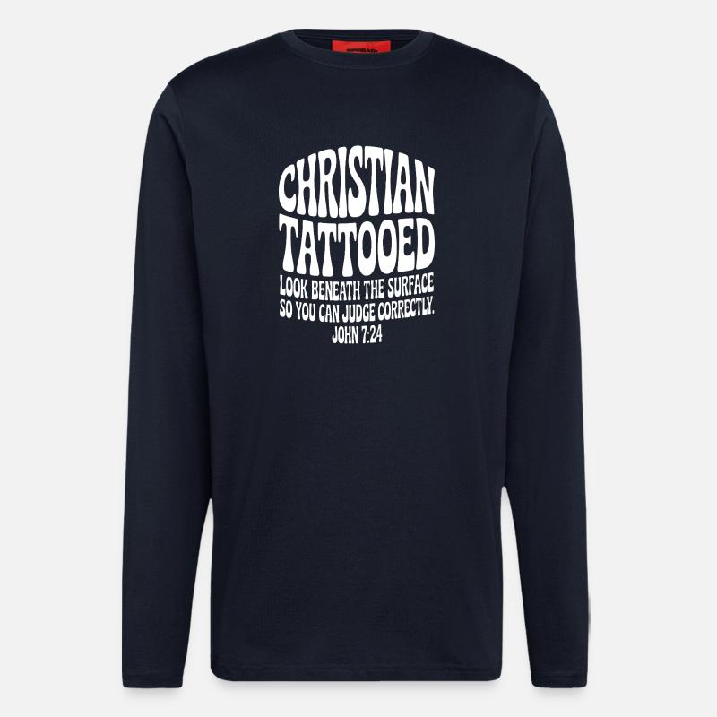 Christian Tattooed Look Beneath - Longsleeve - made by SPREAD  - DARK NAVY
