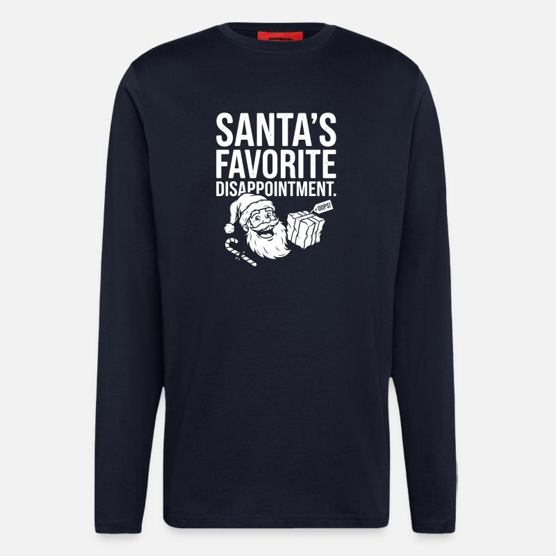 La déception préférée du Père Noël - Manches longues bio décontracté fabriqué en UE - DARK NAVY