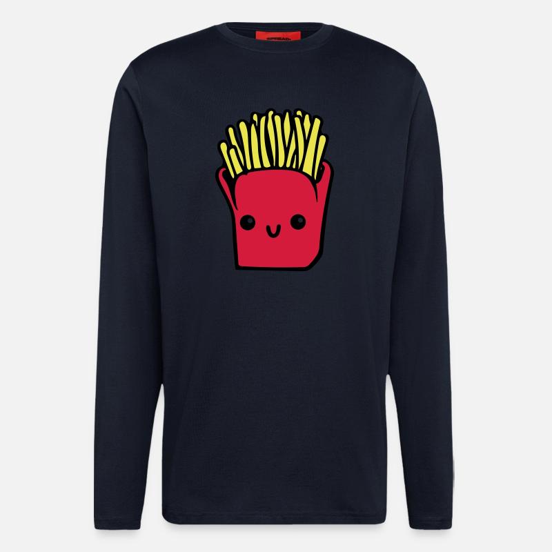 Pommes Frittes - Langarmshirt - made by SPREAD  - DARK NAVY