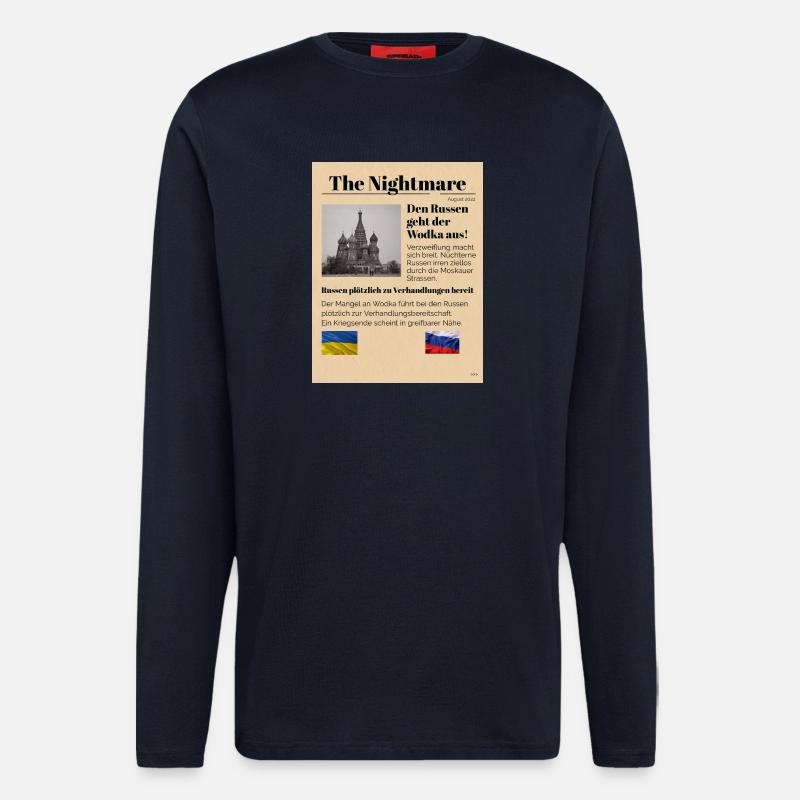 Russisch-Moskauer Nostalgie Design Ironisch - Langarmshirt - made by SPREAD - DARK NAVY
