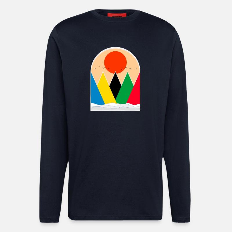 Die Berge - Langarmshirt - made by SPREAD  - DARK NAVY
