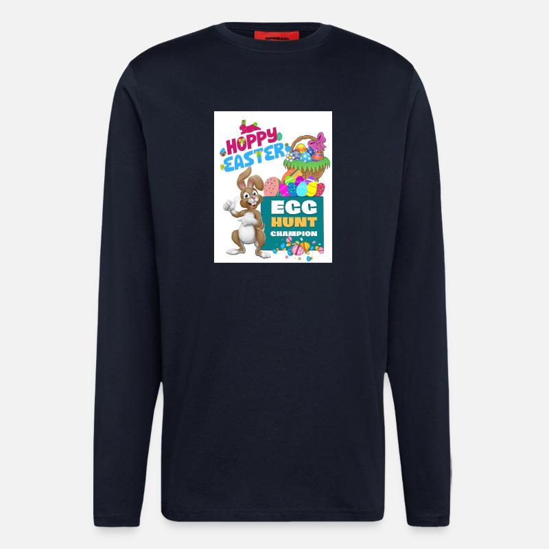 Happy Easter Easter Bunny Egg Hunt Champion Easter - Longsleeve - made by SPREAD - DARK NAVY