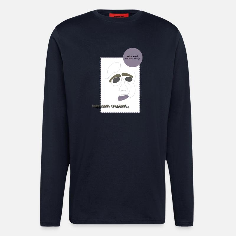 talk about feelings 1 - Longsleeve - made by SPREAD  - DARK NAVY