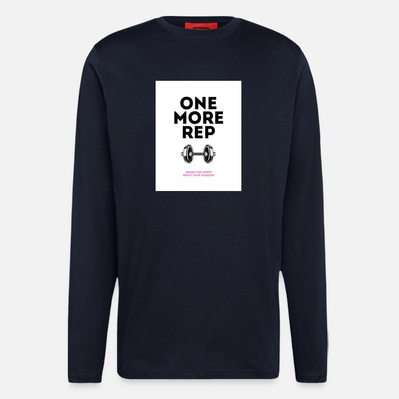 Gym Motivation Noch ein Wiederholungsdesign - Langarmshirt - made by SPREAD  - DARK NAVY
