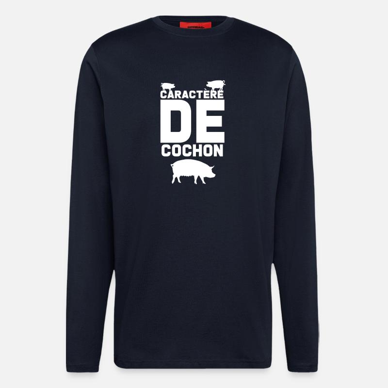 Humor Terroir Charcutier Cochon - Longsleeve - made by SPREAD  - DARK NAVY