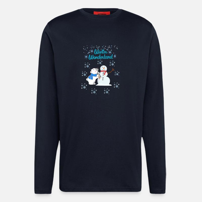 Eisbär & Schneemann - Langarmshirt - made by SPREAD  - DARK NAVY