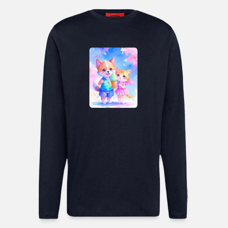 Hündchen, Kätzchen & Eiscreme - Longsleeve - made by SPREAD  - DARK NAVY