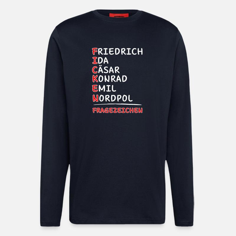 Funkalphabet-Friedrich Ida Caesar Kaufmann Emil... - Longsleeve - made by SPREAD  - DARK NAVY