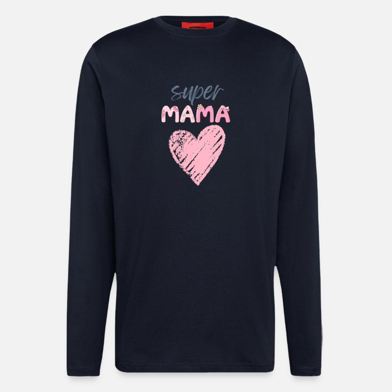 Mama - Super Mama - Langarmshirt - made by SPREAD  - DARK NAVY