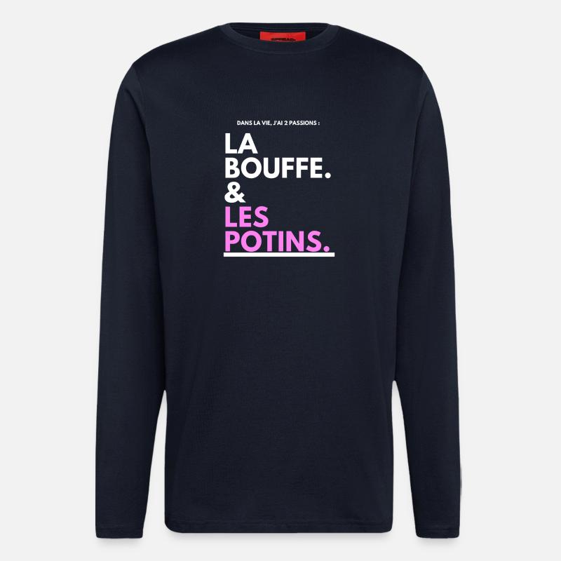 Klatsch Tippfehler Schwarz Pink - Langarmshirt - made by SPREAD - DARK NAVY