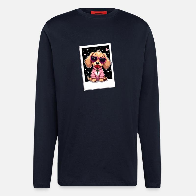 Dackel Dachshund Tekel - Langarmshirt - made by SPREAD - DARK NAVY