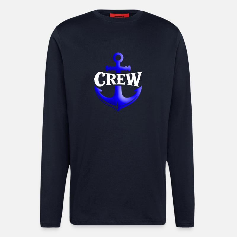Anker Crew Nautik Logo - Langarmshirt - made by SPREAD - DARK NAVY