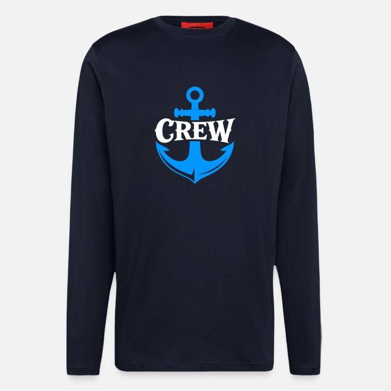 Anker Crew Nautikal Logo - Langarmshirt - made by SPREAD  - DARK NAVY