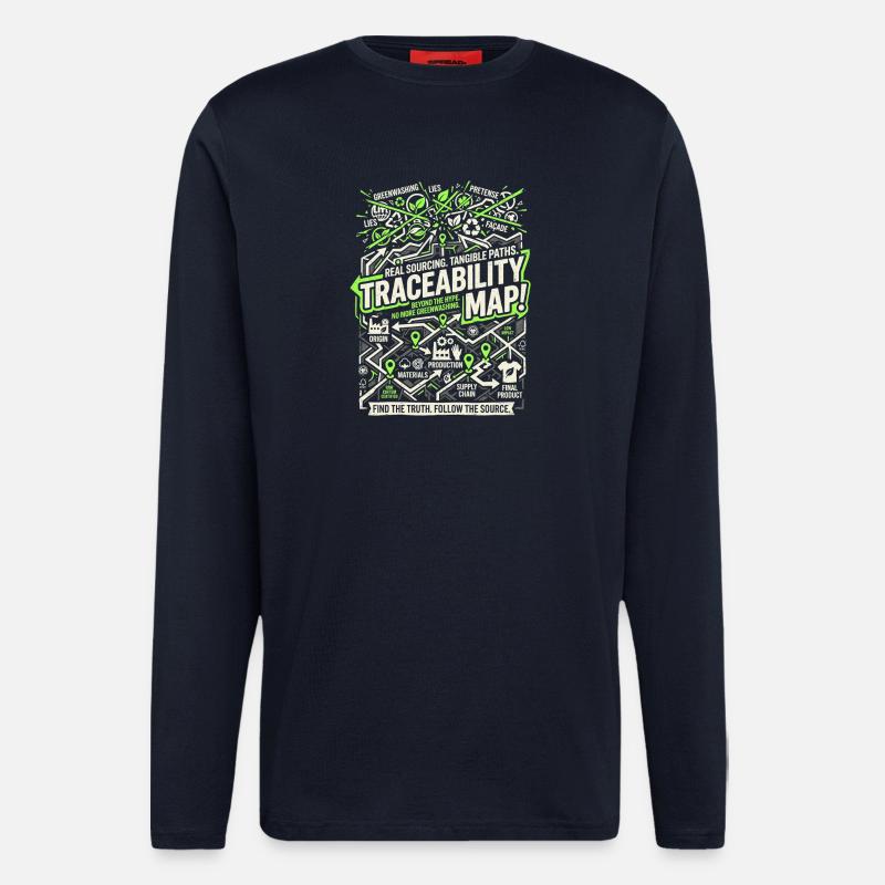 Traceability Map - Longsleeve - made by SPREAD  - DARK NAVY