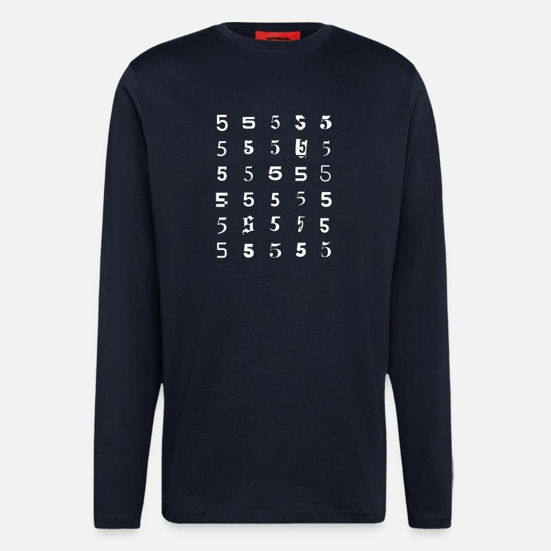 Rastermuster Nummer Fünf - Langarmshirt - made by SPREAD  - DARK NAVY