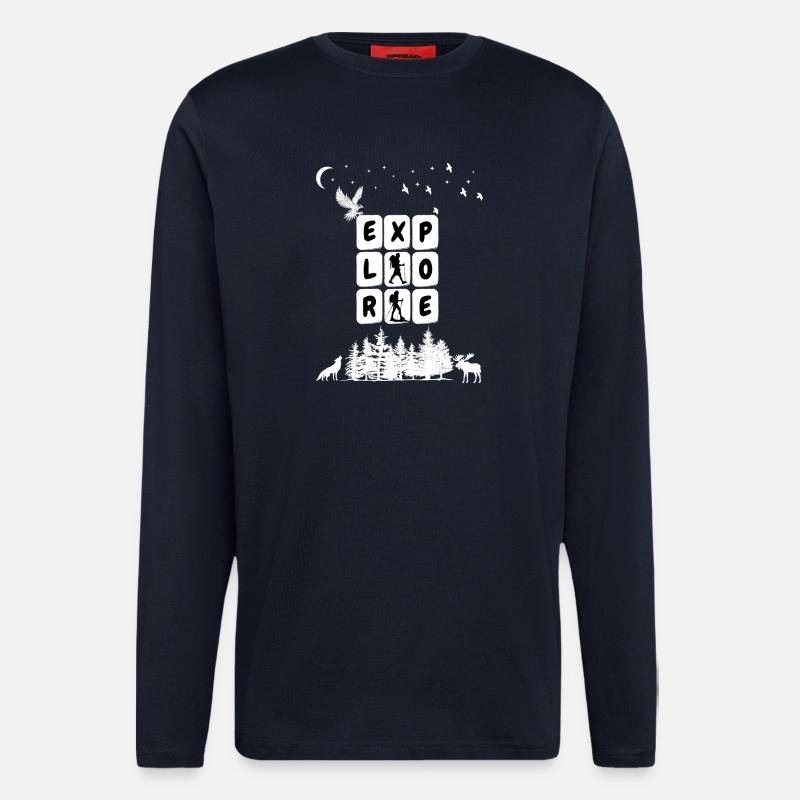 Explore Camping Graphic - Longsleeve - made by SPREAD  - DARK NAVY