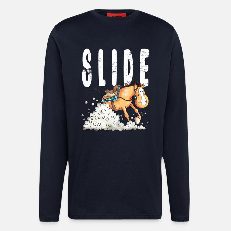 Westernpferd Slide - Langarmshirt - made by SPREAD  - DARK NAVY