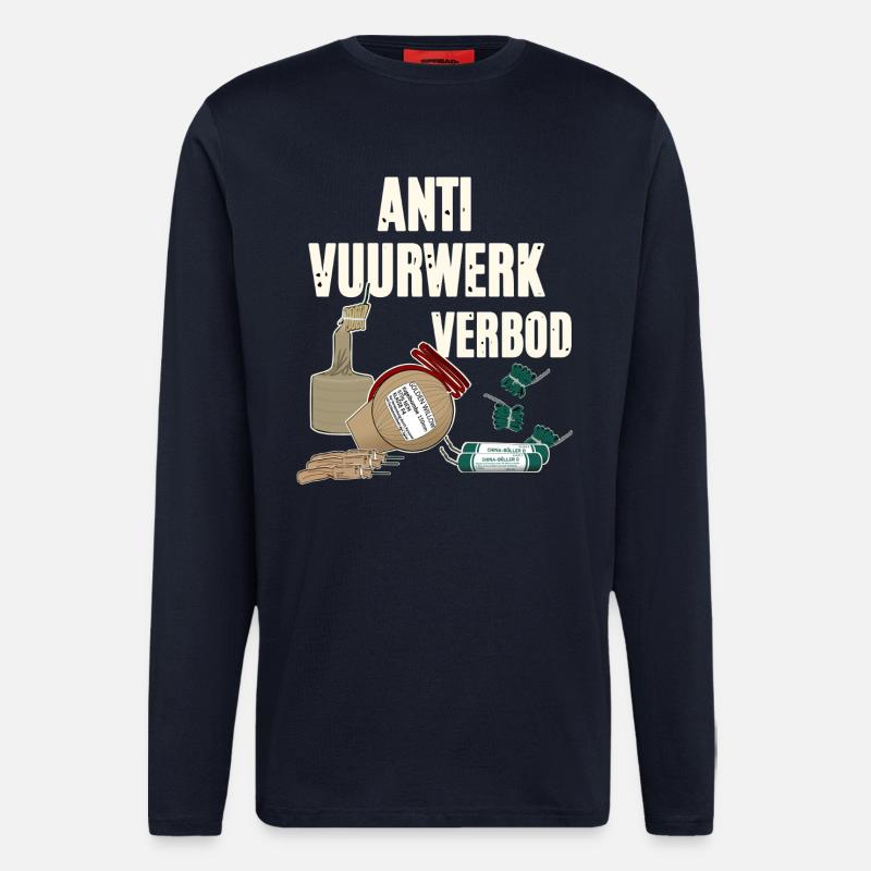 Vuurwerk Pyro - Langarmshirt - made by SPREAD  - DARK NAVY