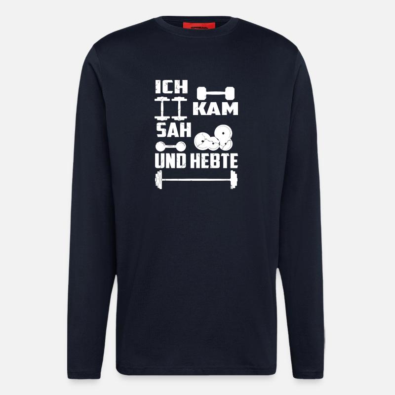 Ich kam sah und Hebte - Langarmshirt - made by SPREAD  - DARK NAVY