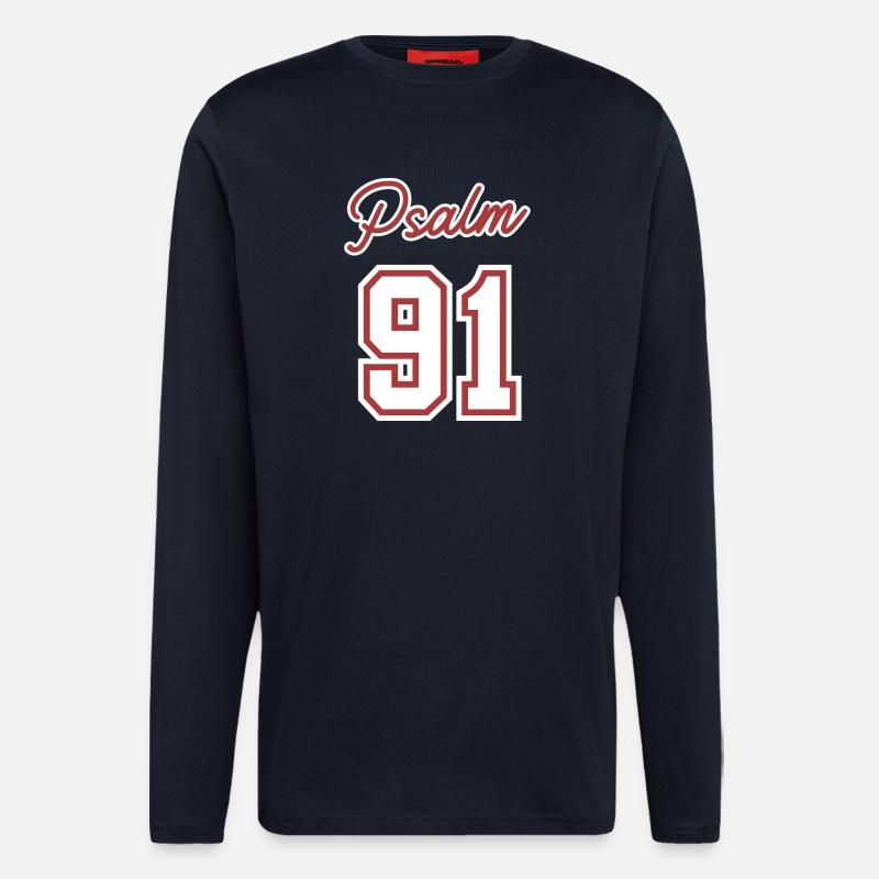 Psalm 91 Bibelvers. - Langarmshirt - made by SPREAD  - DARK NAVY