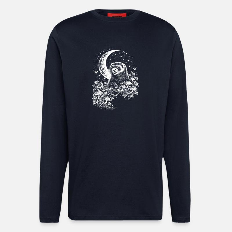 Moon Ferret - Langarmshirt - made by SPREAD - DARK NAVY