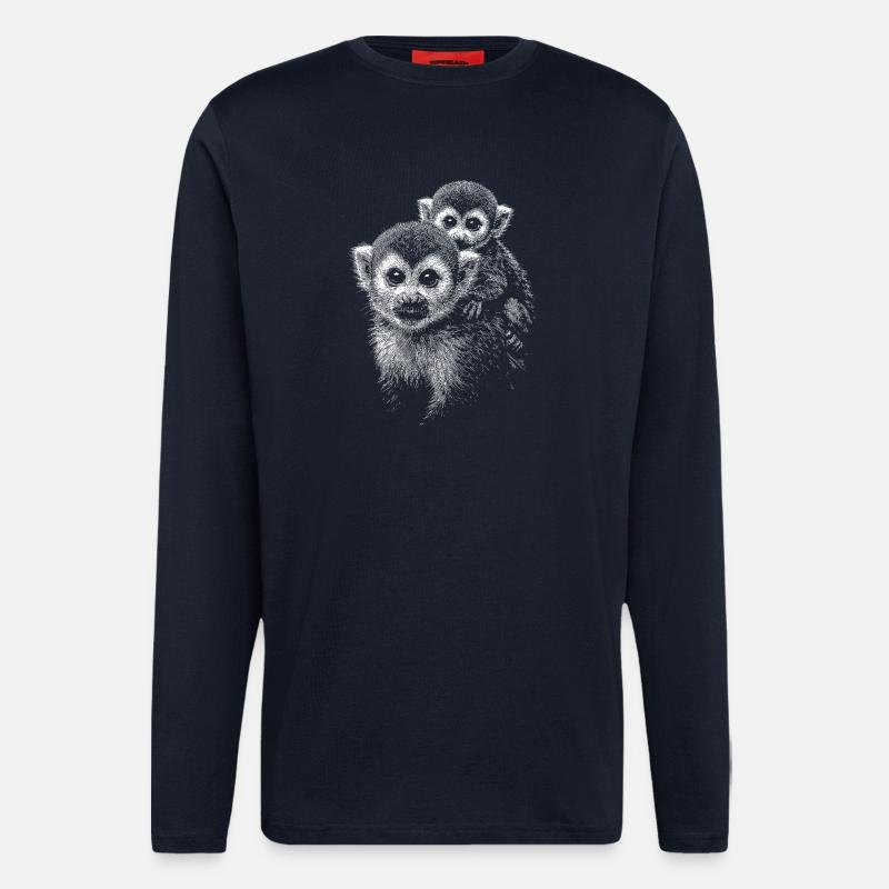 Squirrel monkey - Longsleeve - made by SPREAD  - DARK NAVY