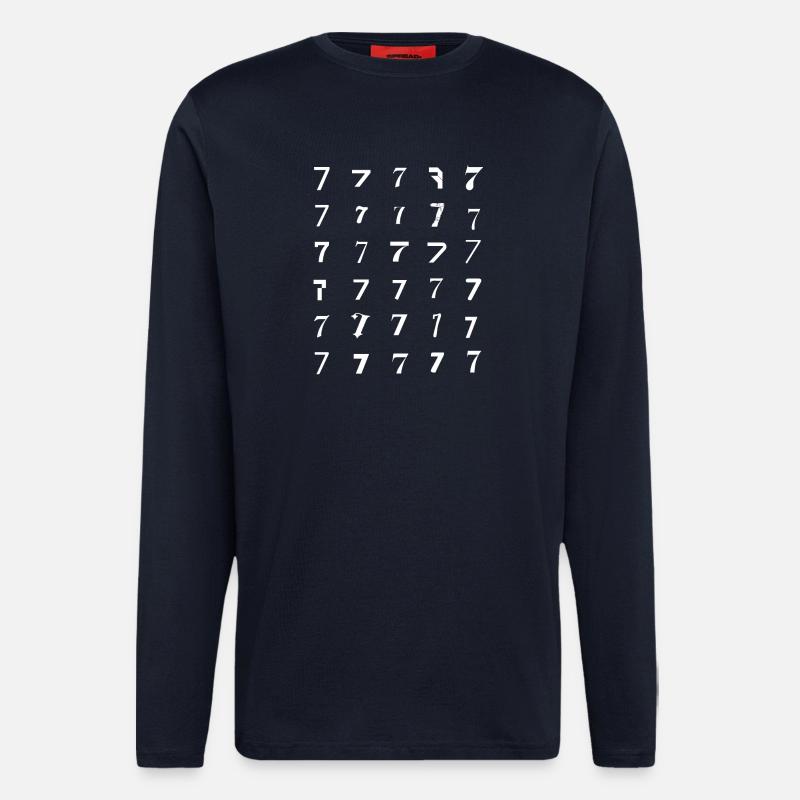 Sevenfold Glyph Grid numerology - Longsleeve - made by SPREAD - DARK NAVY