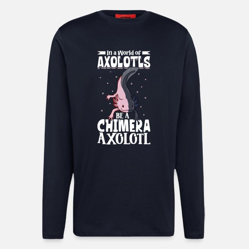 Be a Chimera Axolotl - Longsleeve - made by SPREAD  - DARK NAVY