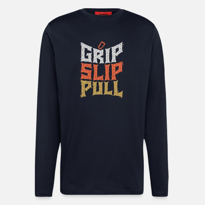 Grip Slip Pull Graphic Tee - Longsleeve - made by SPREAD  - DARK NAVY
