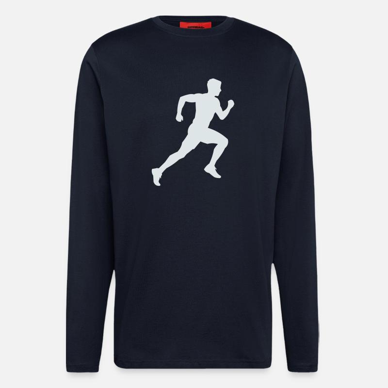 Lauf Silhouette Sprint - Langarmshirt - made by SPREAD - DARK NAVY