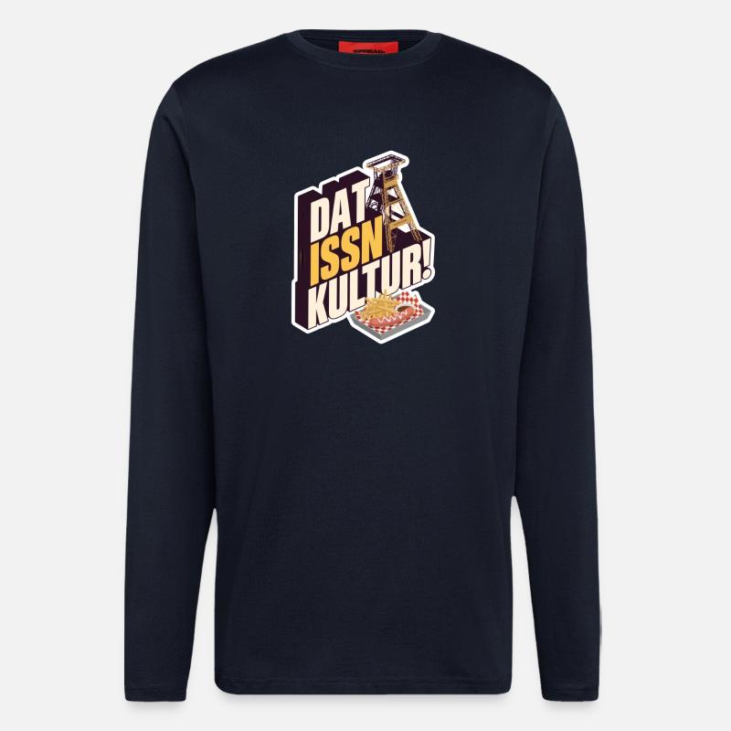 Dat Issn Kultur - Currywurst - Langarmshirt - made by SPREAD  - DARK NAVY