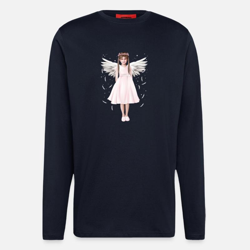 Engel oder (B)Engel - Langarmshirt - made by SPREAD  - DARK NAVY