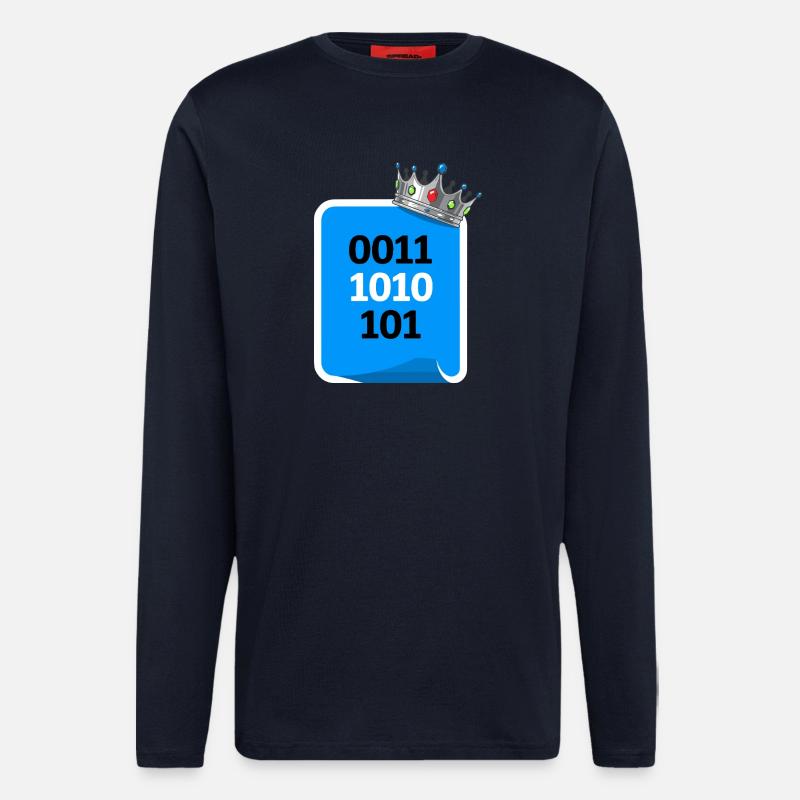 Binary King - Longsleeve - made by SPREAD  - DARK NAVY