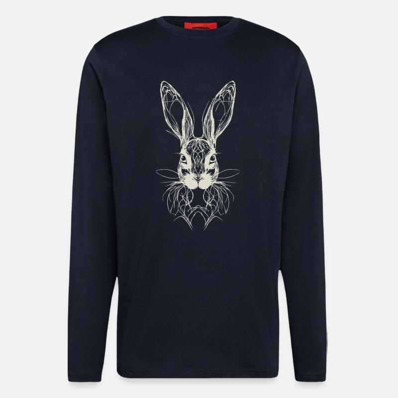 Easter Bunny Bunny Geometry - Longsleeve - made by SPREAD  - DARK NAVY