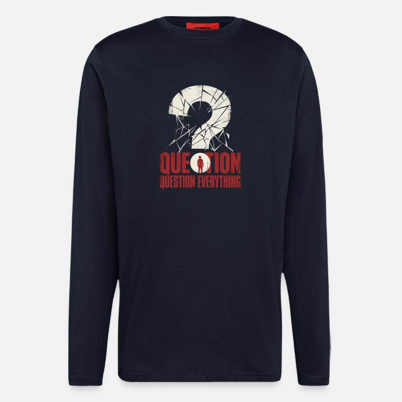 question everything - Longsleeve - made by SPREAD  - DARK NAVY