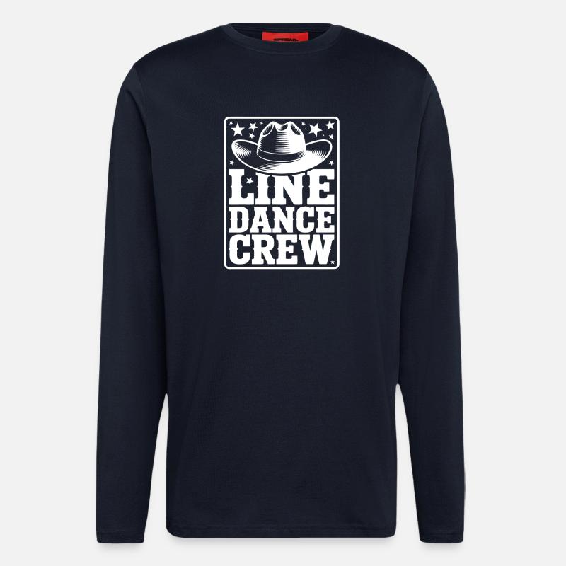 Line Dance Crew - Cowboy Silhouette - Langarmshirt - made by SPREAD - DARK NAVY